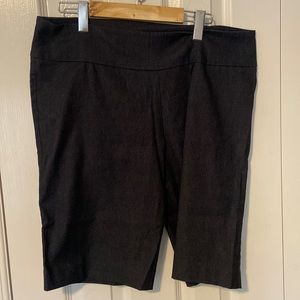 Black mid length shorts